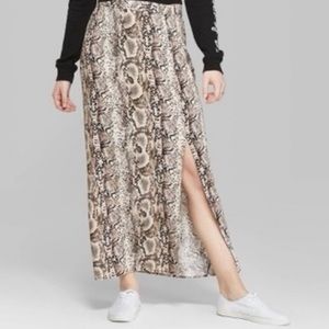 WILD FABLE Snakeskin Skirt